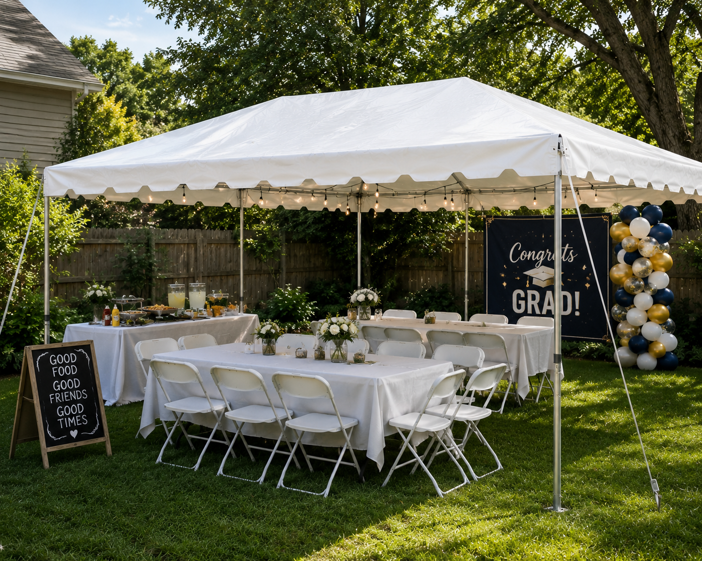 Backyard party tent rental Louisville KY