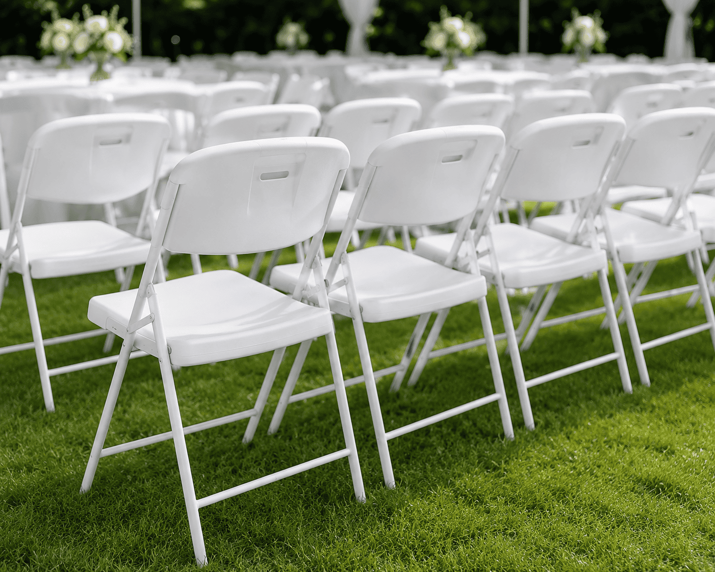 white folding chair rentals in Louisville and Southern Indiana